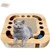 AUSYIWI Cartone ondulato Tiragraffi per Gatti Adulti, Grandi e Piccoli, Tappetino Graffiatoio Calmante Gatto in Cartone, Accessori e Giochi per gli Aimali da Casa, 33x33x5.5 cm