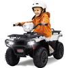 Wisbecost Quad elettrico 12V, ATV per bambini, veicolo giocattolo quad a batteria a 4 ruote con musica, clacson, alte velocità, luci a LED, giocattolo elettrico da cavalcare (bianco)