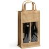 Shopper bottiglie vino in juta plastificata personalizzate Roly Grace personalizzate o neutre