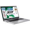 Acer PC portatile Aspire CPU Intel Core i7-1255U 12Th, fino a 4.70 GHz, 10 cORE, RAM 16 Gb, SSD PCIe 512 Gb, 15.6 FullHD, USB, HDMI, WI-Fi, Win 11, Libre Office, Pronto all'Uso