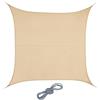 Relaxdays Tenda Parasole per Esterni Quadrata, in Tessuto PES, Anti UV, Terrazza, Giardino, Misura: 4 x 4 Metri, Sabbia, Beige, 1 pz