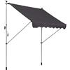 Outsunny Tenda da Sole 2x1.5m per Esterno a Rullo con Manovella, Telaio Telescopico e Angolazione Regolabile, Grigio