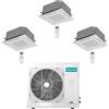 Hisense Climatizzatore Condizionatore Hisense Cassetta 4 vie R32 Trial Split Inverter 9000 + 9000 + 12000 BTU con U.E. 3AMW62U4RJC NOVITÁ Classe A++/A+