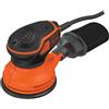 BLACK & DECKER Levigatrice rotor. 240 w d. 125 mm + fogli + sacc.