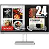 Lenovo L24i-40 Monitor - Display 23.8 pollici FullHD WLED (1920 x 1080, VA, Bordi Ultrasottili, AMD FreeSync, 4ms, 100Hz, Cavo HDMI) - Raven Black - Esclusiva Amazon