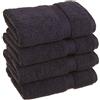 Superior Set di asciugamani in cotone egiziano massiccio, 50,8 x 76,2 cm, blu navy, 4 pezzi