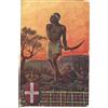 1928 ERITREA 25C ISOLATO SU CARTOLINA BATTAGLIONE INDIGENI
