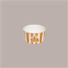 IMBALLAGGI ALIMENTARI 250 Pz Coppetta Gelato Carta 80cc Piccola Grafica Fruits&Stripes Arancio