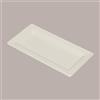 IMBALLAGGI ALIMENTARI 50 Pz Vassoio Piatto Rettangolare Bio in Polpa di Cellulosa Bianco 260x130 mm