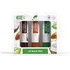 Dr.Organic Set regalo Dr Organic Lip Balm, idratante, SPF 15, multipack assortito con Aloe Vera, Olio di Argan, Olio di Cocco, naturale, vegetariano, cruelty-free, senza parabeni e SLS, 5,7 ml x3