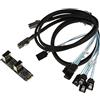 KALEA-INFORMATIQUE Scheda M.2. 8 porte SATA 3.0 6Gbps per M2 Tipo di porta PCIe 3.0 Chiave M o B+M con chipset JMB585 JMB575 - con cavi MiniSAS SFF-8087
