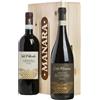Manara Cassa di legno 2 vini cantina manara