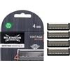 WILKINSON Sword - Lame di Ricarica Quattro Titanium Vintage Edition - Pack 4 Lame di Ricarica Uomo - 20 Gr