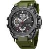 BIEWO Orologio digitale sportivo da uomo per orologi al quarzo da uomo, Verde militare