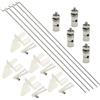 WMYCONGCONG - 15 clacson di controllo in nylon, 21 x 11 mm, con connettore a spinta, 1,3 mm + 1,2 x 210 mm, in acciaio, parti per aereo RC WMYCONGCONG