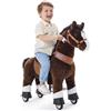 PonyCycle Modello U Cavallo Giocattolo Cavallo con Ruote Per Bambini Peluche Pony Animale Cavalcabile (con Freno e Suono, Altezza 76 cm, Taglia 3 per 3 - 5 Anni) - Cavallo Cioccolato Ux321