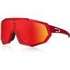 Queshark Occhiali da Ciclismo Polarizzati per Ccchiali TR90 con Montatura per Uomo Donna con 3 Lenti Intercambiabili Anti-UV400