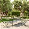 DEGHI Set pranzo tavolo 150x80 cm e 4 sedie pieghevoli verde bosco - Faber