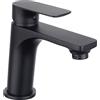 Cornat NERS1-MIscelatore monocomando per lavabo, Modello Noir, Colore: Nero Opaco, con valvola di Scarico a Pressione, per Bagno, lavandino