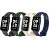 Msksjer 4 pezzi Bracciale Compatibile con Xiaomi Smart Band 8 Active/Redmi Smart Band 2 per le Donne Uomini, Sport Silicone Watch Sostituzione Cinturino di Ricambio per Xiaomi Mi Band 8 Active