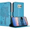 JayModCase Custodia per Samsung Galaxy S6 Edge Plus / S6 Edge+, Flip Portafoglio Pelle Cover con [Slot Schede] [Magnetico] [Cavalletto] Antiurto Compatibile con Samsung S6 Edge Plus - Blu