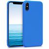 kwmobile Custodia Compatibile con Apple iPhone X Cover - Back Case per Smartphone in Silicone TPU - Protezione Gommata - blu fluo