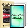 LKOOZO [2 Pezzi Pellicola Prottetiva per Samsung Galaxy Tab A11+ / A9+ / A9 plus 5G 11 Pollici Tablet Vetro Temperato con Telaio di Installazione Facile (Galaxy Tab A11 Plus/A9 Plus 11)