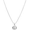Vurmashop Collana con occhio di Shiva, conchiglia naturale marina pietra di Santa Lucia, in argento Sterling 925, da donna, ispirazione mediterranea Boho Hippie Folk, argento, pietra di Santa Lucia