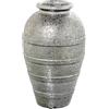 DRW Vaso da pavimento in ceramica in argento 26x26x40 cm