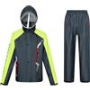 Ynport Crefreak Tuta Antipioggia Da Uomo Tuta Impermeabile Outdoor Giacca Antipioggia Traspirante E Pantaloni Set Unisex Ciclismo Pioggia Cappotto Con Cappuccio,Blu Navy,S