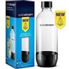 SodaStream Bottiglia per Gasatore da un Litro Universale dalla Linea Elegante Realizzata con Plastica, Lavabile in Lavastoviglie Compatibile con Gasatori Duo,Terra, Spirit, One Touch, Genesis, 9x9x288