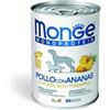 Monge Monoprotein Pollo con Ananas per Cani 400gr - 400 g - KIT 6x PREZZO A CONFEZIONE