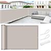 COOL AREA Frangivisto Balcone 90x600cm per Protezione Copri Ringhiera Balcone Impermeabile Anti-UV Recinzione Copertura per Privacy Balcone Esterno Terrazza Giardino,Taupe