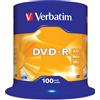 VERBATIM DVD Verbatim DVD-R Matt Silver 4,7 GB 100 pz