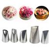 JasCherry 5 Pezzi Grande Petalo Bocchette Decorative per Pasticceria Rosa Beccucci in Acciaio per Cupcake - Bocchette Ugelli Fiori Set per Decorazione Torte #B