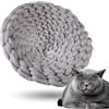 Ligo Cesta Intrecciata - Cuccia per gatti Calda Lettino casa Letto Igloo Interno casetta cuccetta Chiusa per Gatto, Cani Piccoli, lettino Cuccioli.Nicchia nido per Gatti. (GRIGIO)