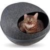 Ligo Winny - Cuccia per gatti Calda Lettino casa Letto Igloo Interno casetta cuccetta Chiusa per Gatto, Cani Piccoli, lettino Cuccioli.Nicchia nido per Gatti. (GRIGIO)
