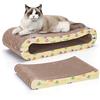 Nobleza 2 in 1 Tiragraffi per Gatti Cartone con Erba gatta, Graffiatoio in Cartone Ondulato Reversibile per Proteggere Mobili