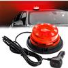 NHHEO 24 LED rotondo auto top lampada rossa lampeggiante di emergenza faro luce 8 modelli lampeggianti super luminoso impermeabile con base magnetica avvertimento luce della polizia adatto per auto
