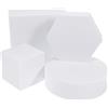 ifundom Geometrico Cube Photo Props 4 Pcs Schiuma Blocchi Photoshoot Sfondo per gioielli Trucco e Accessori Modellazione e Decorazione Bianco