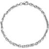 MATERIA by Matthias Wagner Bracciale da uomo in argento 925 massiccio, 18-24 cm, 2,9 mm, SA-140, 18 cm, Argento sterling