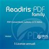 Readiris PDF Family 365 : PDF software Editor Professionale - Modifica, Proteggi, Annota, Converti, Compila e Firma PDF - 5 Windows PC / 5 Utente / 1 anno di Licenza