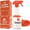 WHOOSH! Screen Shine Pro Spray 500 ml Pulizia Schermo TV E OLED - Detergente Ricaricabile Senza Aloni E Residui - Formula Sicura E Atossica - Kit Con Panno Microfibra