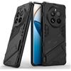 BORYA Cover per Realme 12 Pro 5G/Realme 12 Pro+ Plus, Antiurto Ultra Sottile Premium PC+TPU Custodia, Protezione Grado Militare Robusto Durevole Antigraffio Case con Supporto, Nero