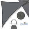 UmI. UMI Vela Ombreggiante Impermeabile 4x4x5.65m Triangolare Tenda a Vela Protezione Raggi UV 98% Tenda Parasole per Esterno Giardino Terrazzo - Antracite