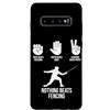 Funny Fencing Apparel Rock Paper Scissor Custodia per Galaxy S10+ Divertente scherma Epee Fencer Rock Paper Scissors Hand Game