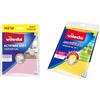 Vileda Actifibre Soft Universale, Panno in microfibra, Pulizia senza aloni, Eccezionale assorbenza & Actifibre Vetri e Finestre 36x32cm 1pz Panno, Fibre, Giallo, 0,7x18,5x25 cm