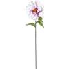 DRW Set di 6 fiori in poliestere in bianco e rosa, 1 x 1 x 88 cm