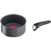 Lagostina Ingenio Mineralis Green Casseruola Fonda Ø 20 cm, Casseruola in Alluminio 100% Riciclato & Ingenio Induction Manico Rimovibile Resistente fino a 10 kg, Fissaggio Sicuro a 3 Punti