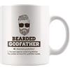 Panvola 'Bearded Godfather Definition ' Tazza figlioccio figlioccia Battesimo Battesimo Festa del papà Apprezzamento Tazza da caffè in ceramica 11 once Bianco Novità Bicchieri
